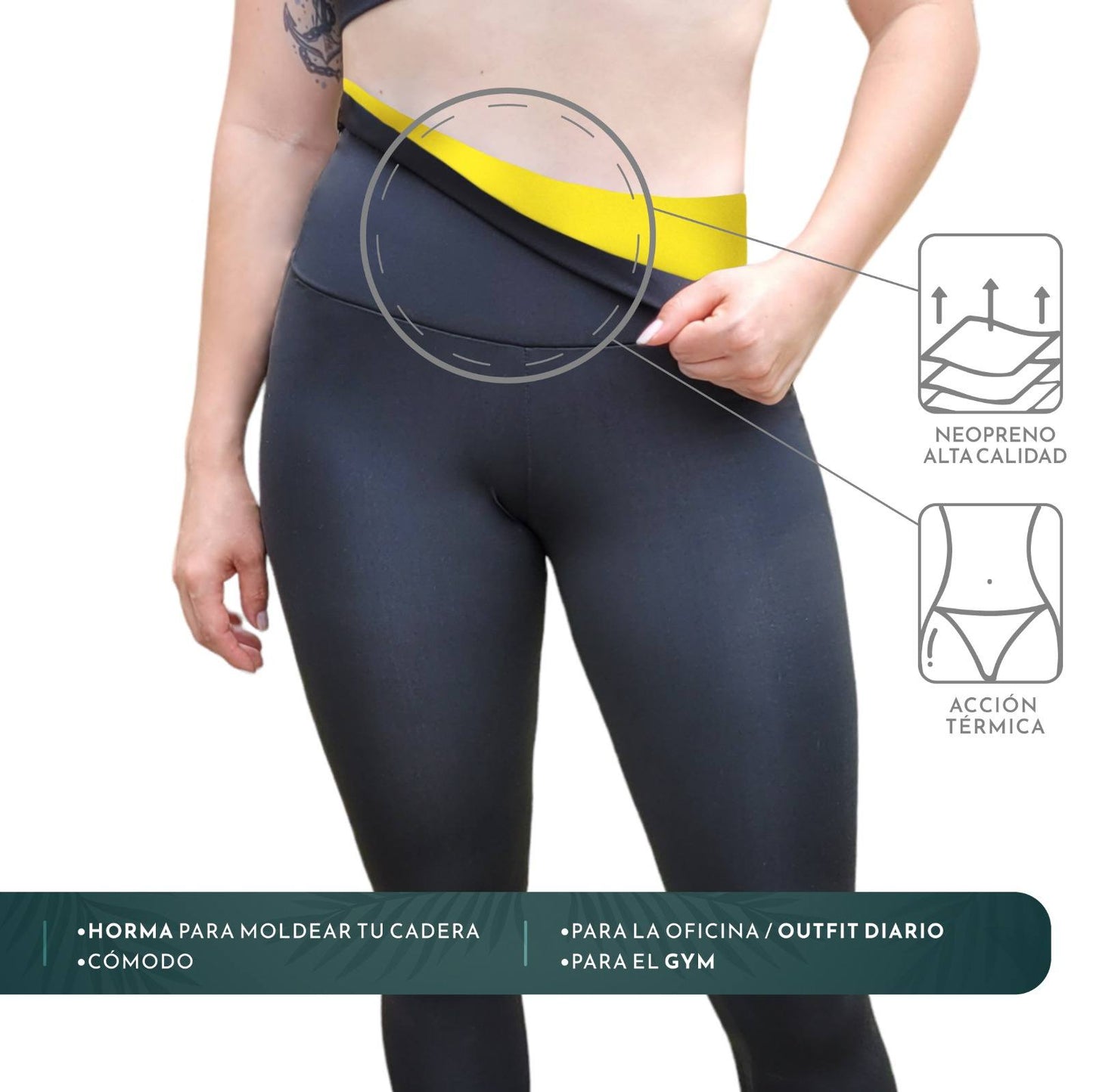 LEGGINS FAJA NEOPRENO COLOR NEGRO