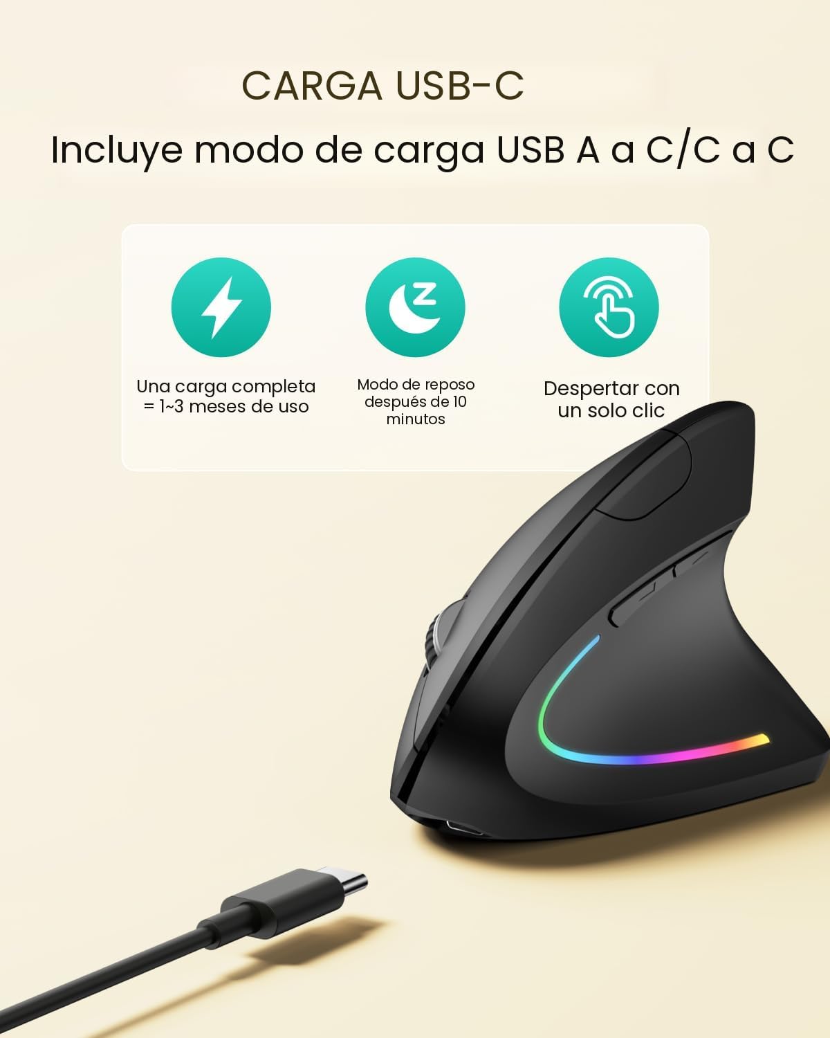 Mouse Ergonómico Jertech Jr322