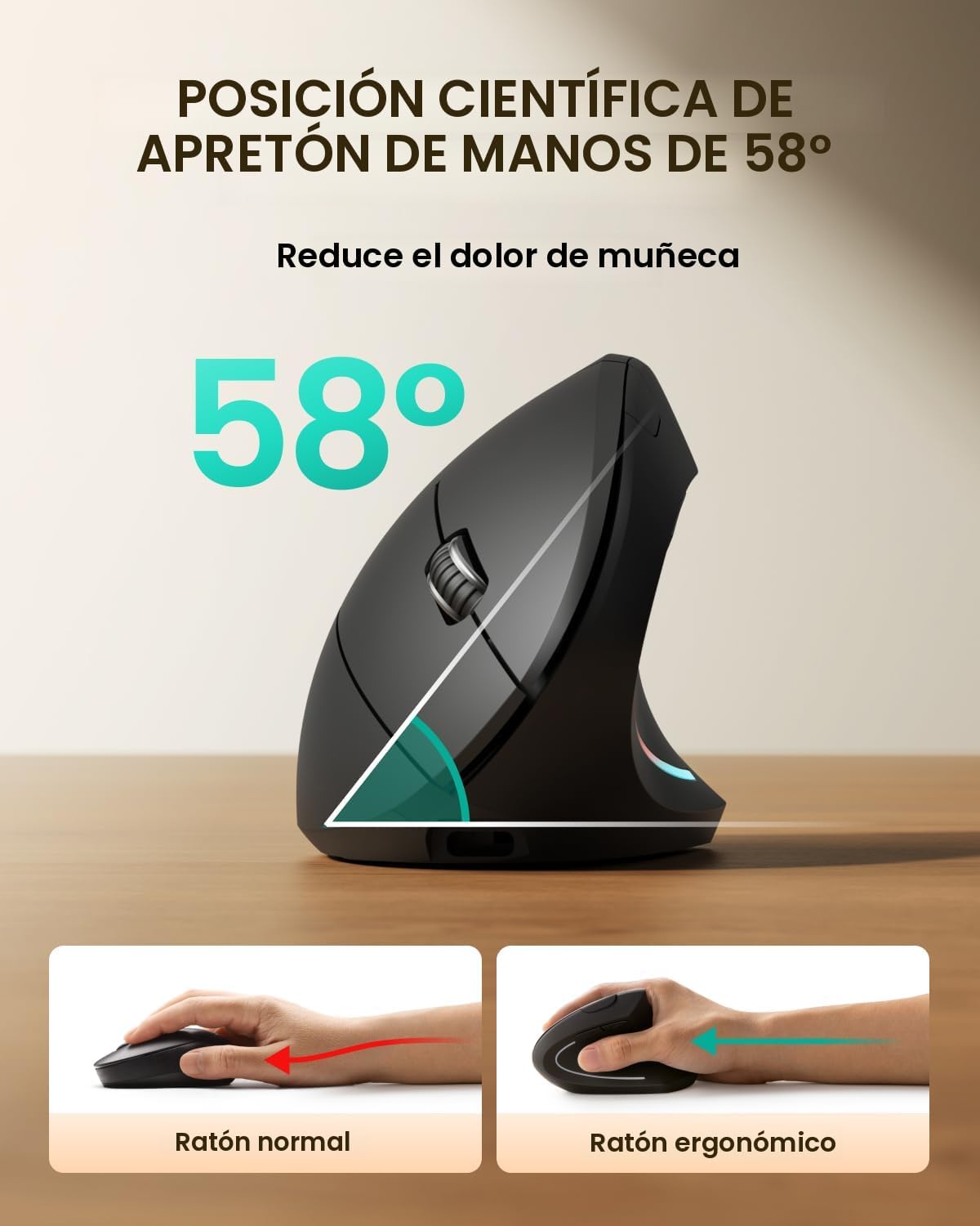 Mouse Ergonómico Jertech Jr322