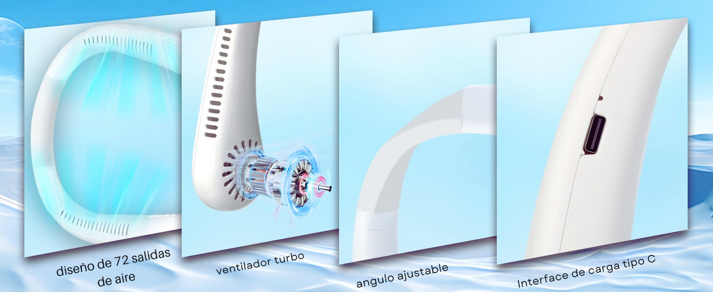 Ventilador Portatil De Cuello Recargable