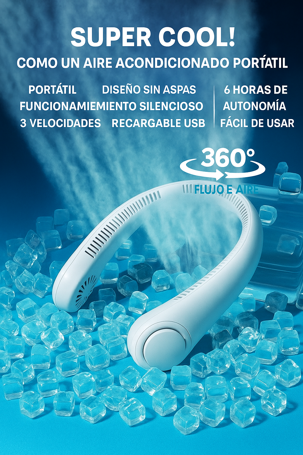 Ventilador Portatil De Cuello Recargable