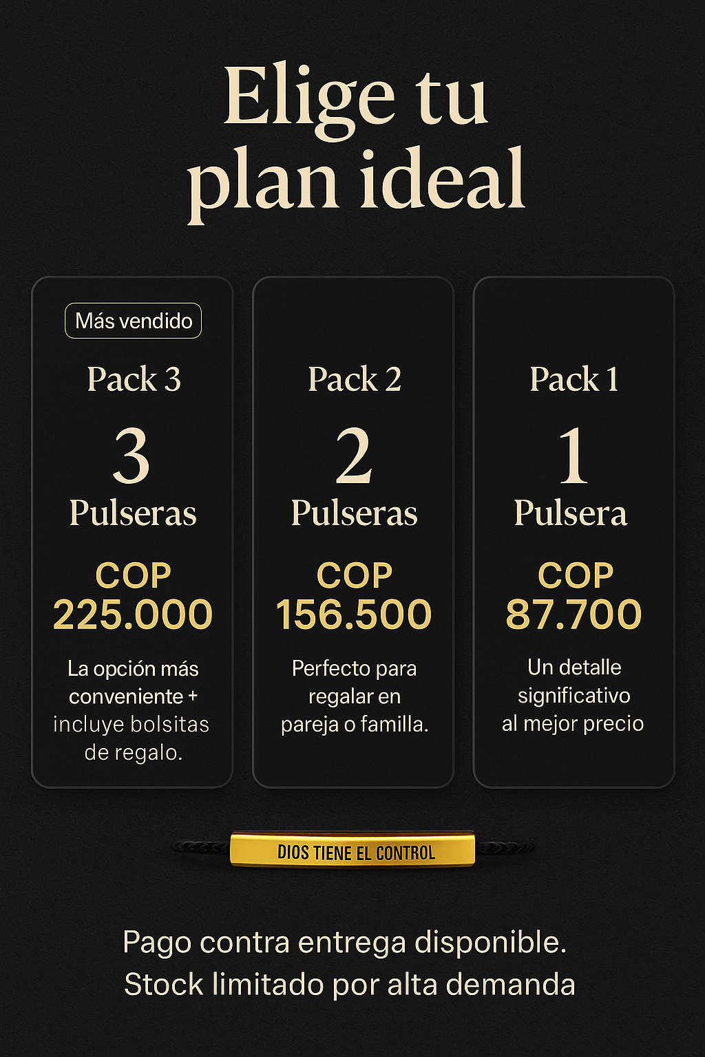 PULSERA DIOS TIENE EL CONTROL