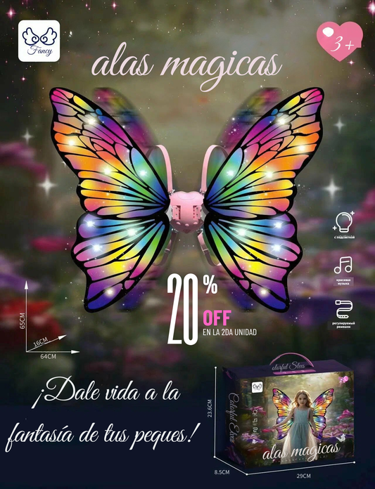 Alas Mágicas con Luces y Música – ¡Dale vida a la fantasía de tus peques!